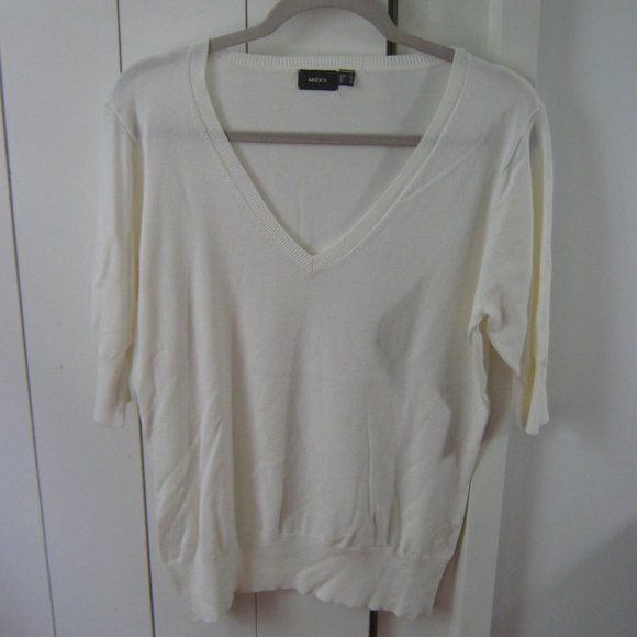 Mexx Offwhite V-neck Sweater - Picture 1 of 4